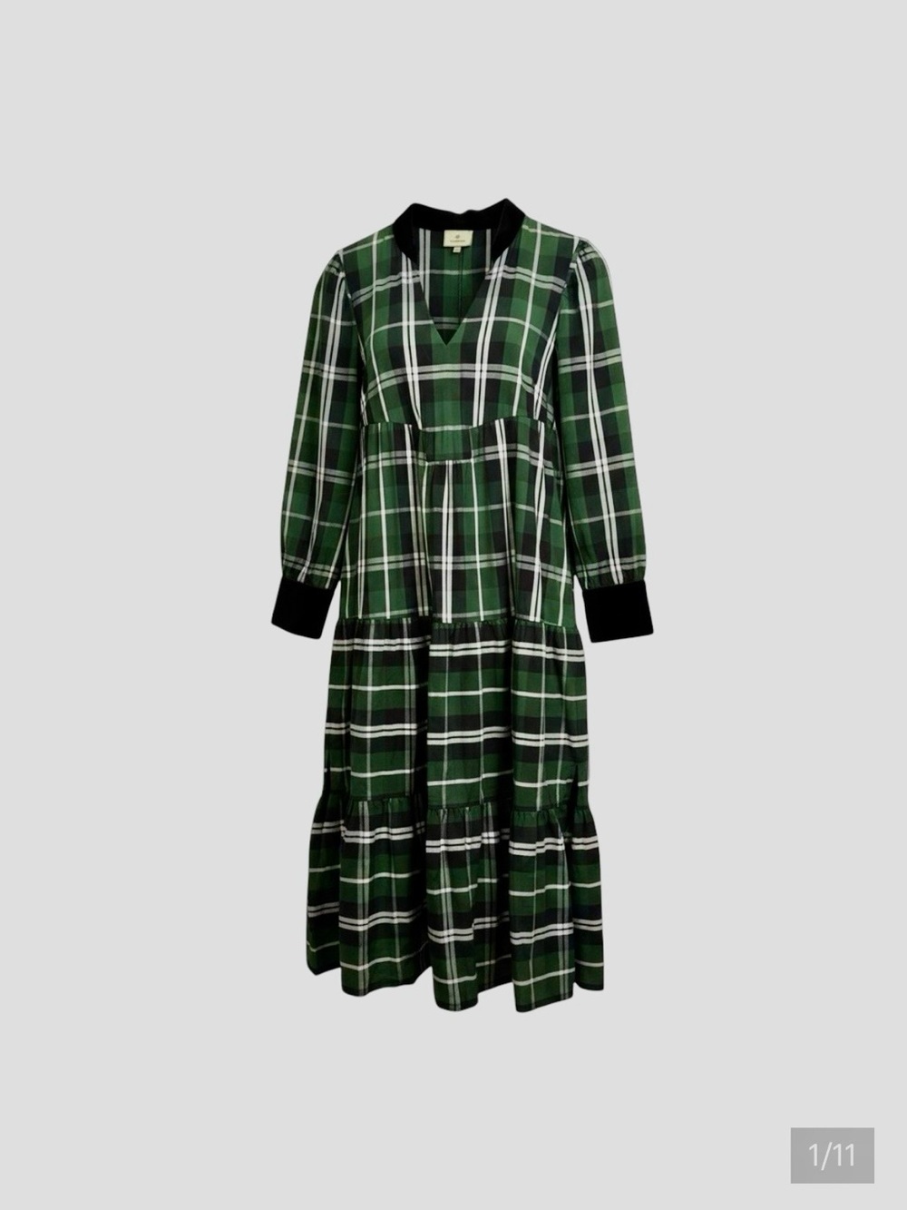 Tuckernuck Green and Black tartan plaid Dress